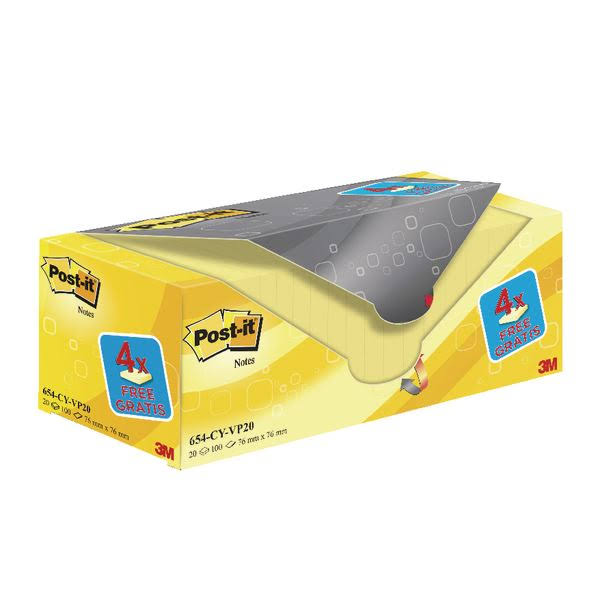 Canary Yellow Notes (Pack of 20) U9578