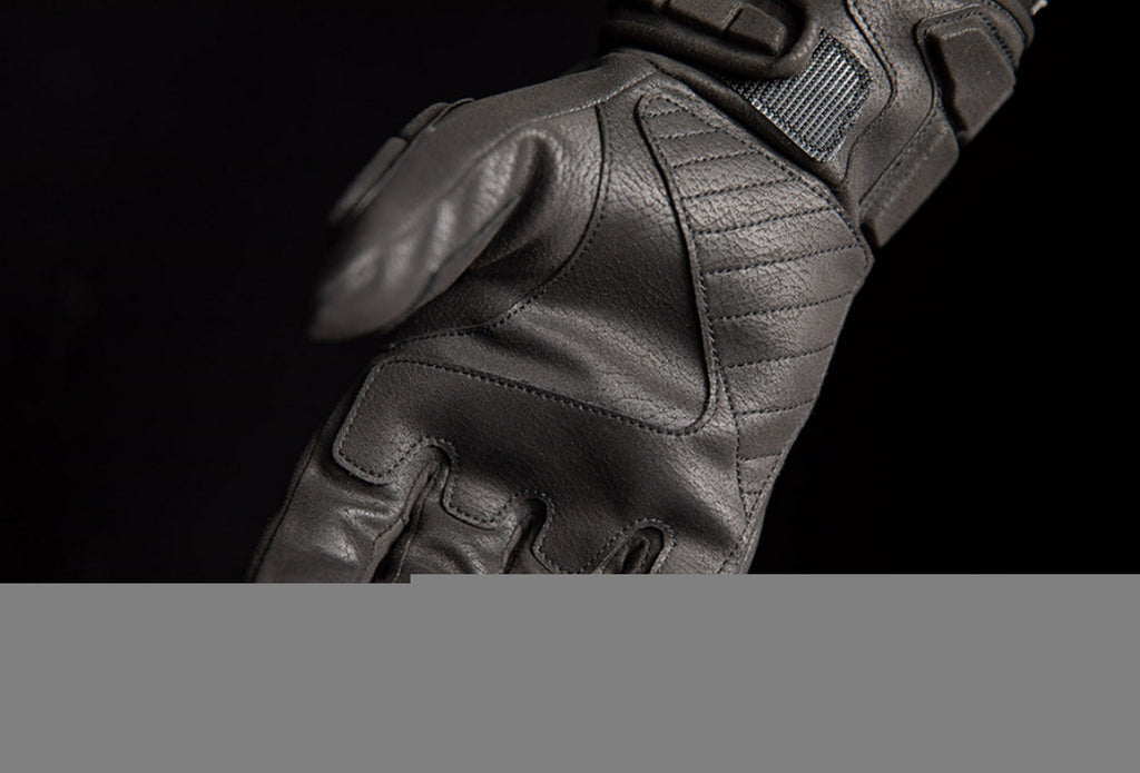 Black Leather Motorcycle Gloves L271831