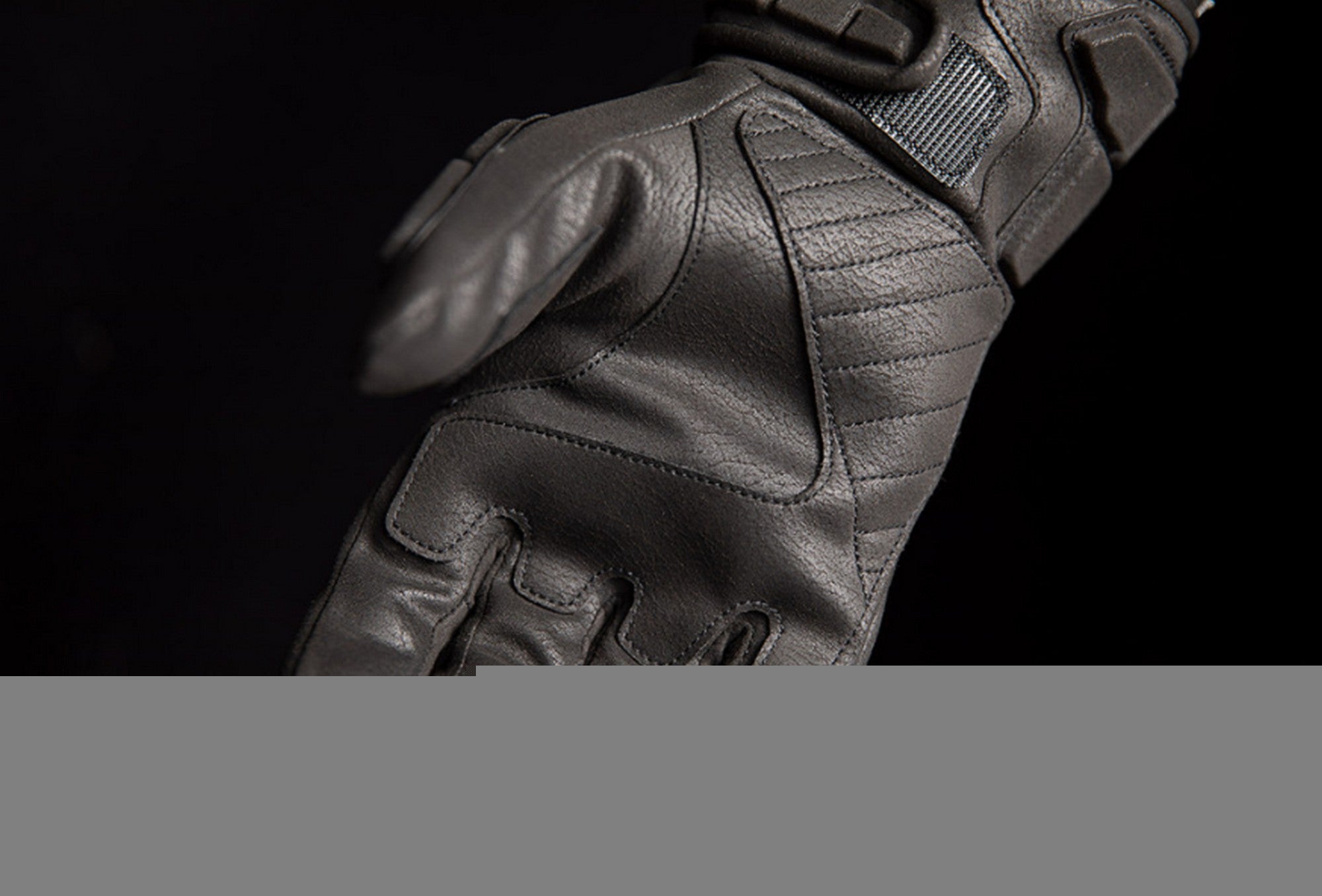 Black Leather Motorcycle Gloves L271831