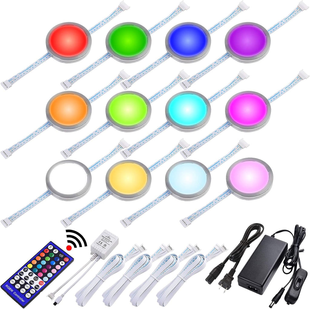 RGBW Under Cabinet LED Lighting Kit, 8 Lights N328