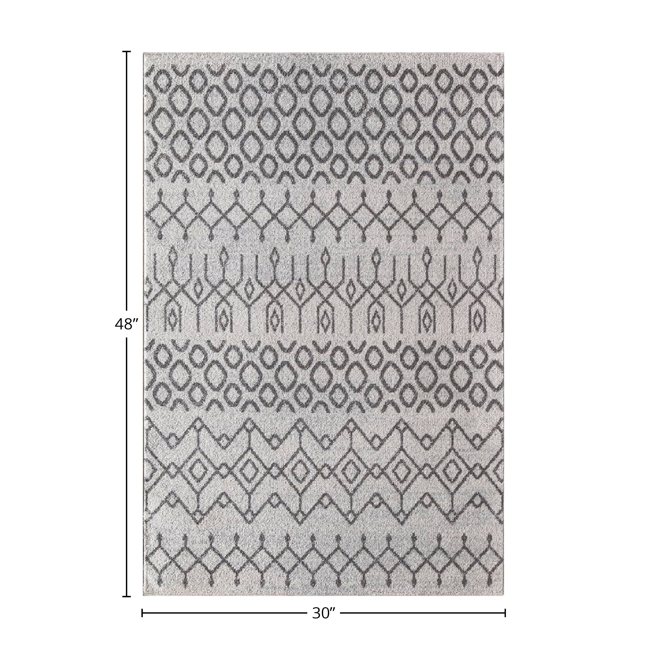 White Area Rug R824