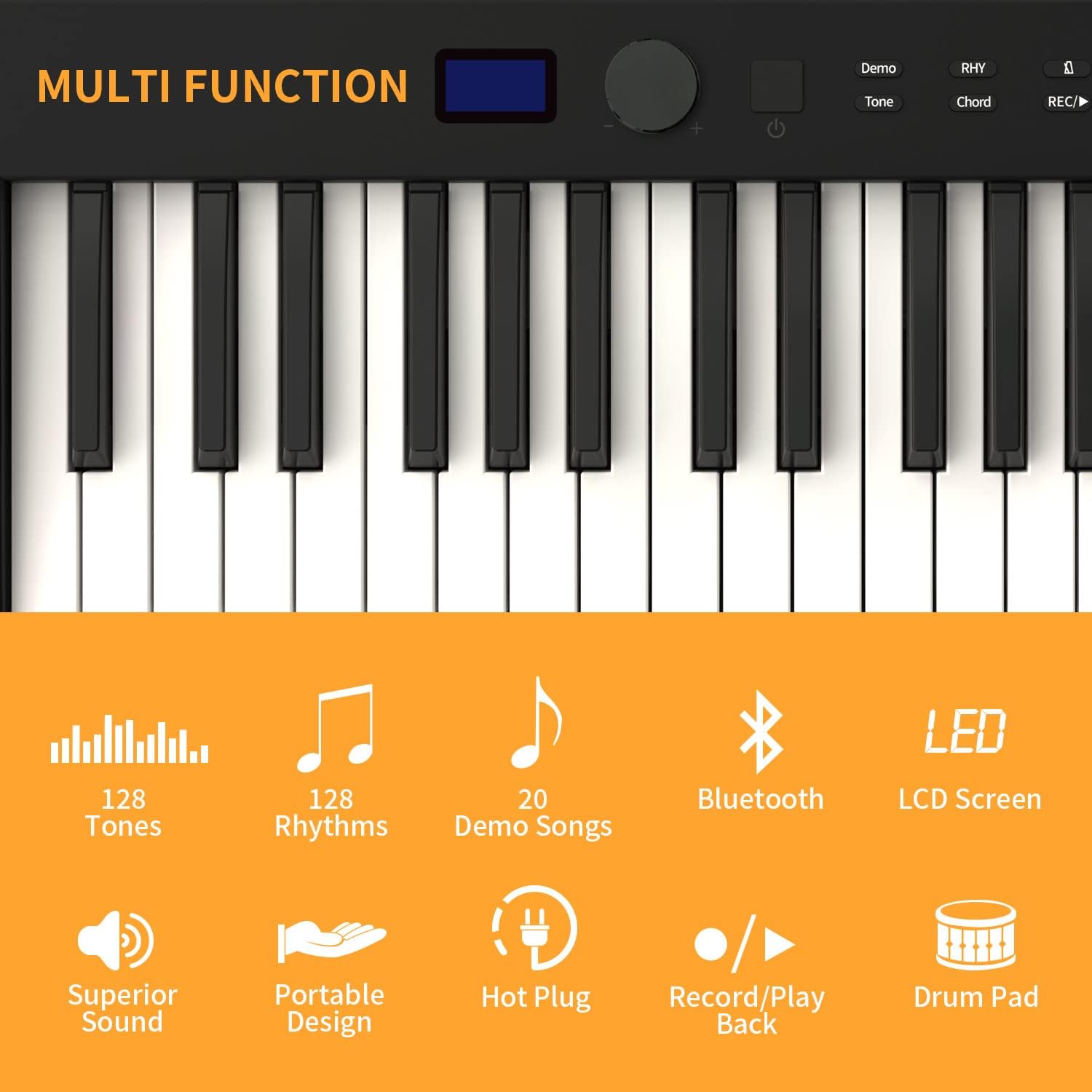 88 Keys Digital Piano with LCD Screen K418065