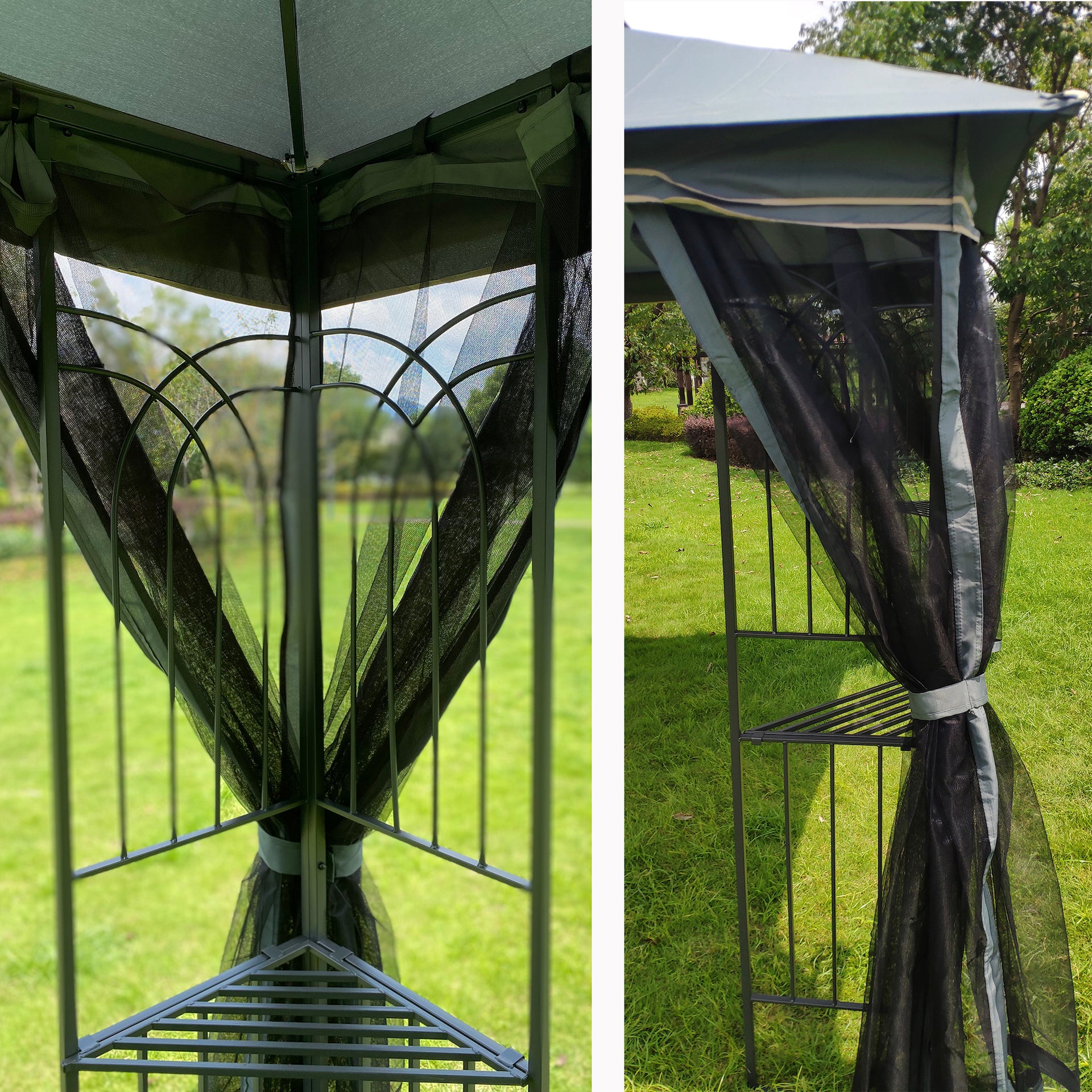 10x10Ft Canopy Tent with Mosquito Netting J9297