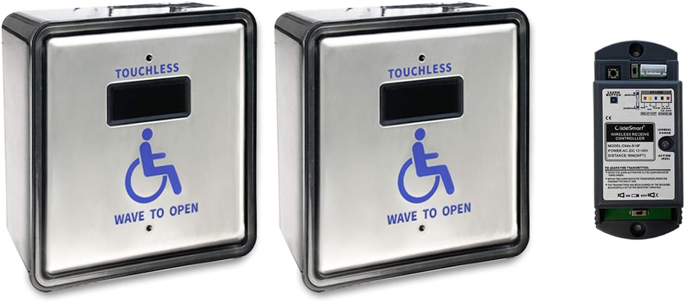 4.5inch Square Stainless Steel Touchless Wave Door Opener A193006