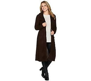 Espresso Duster with Oversized Lapels V783
