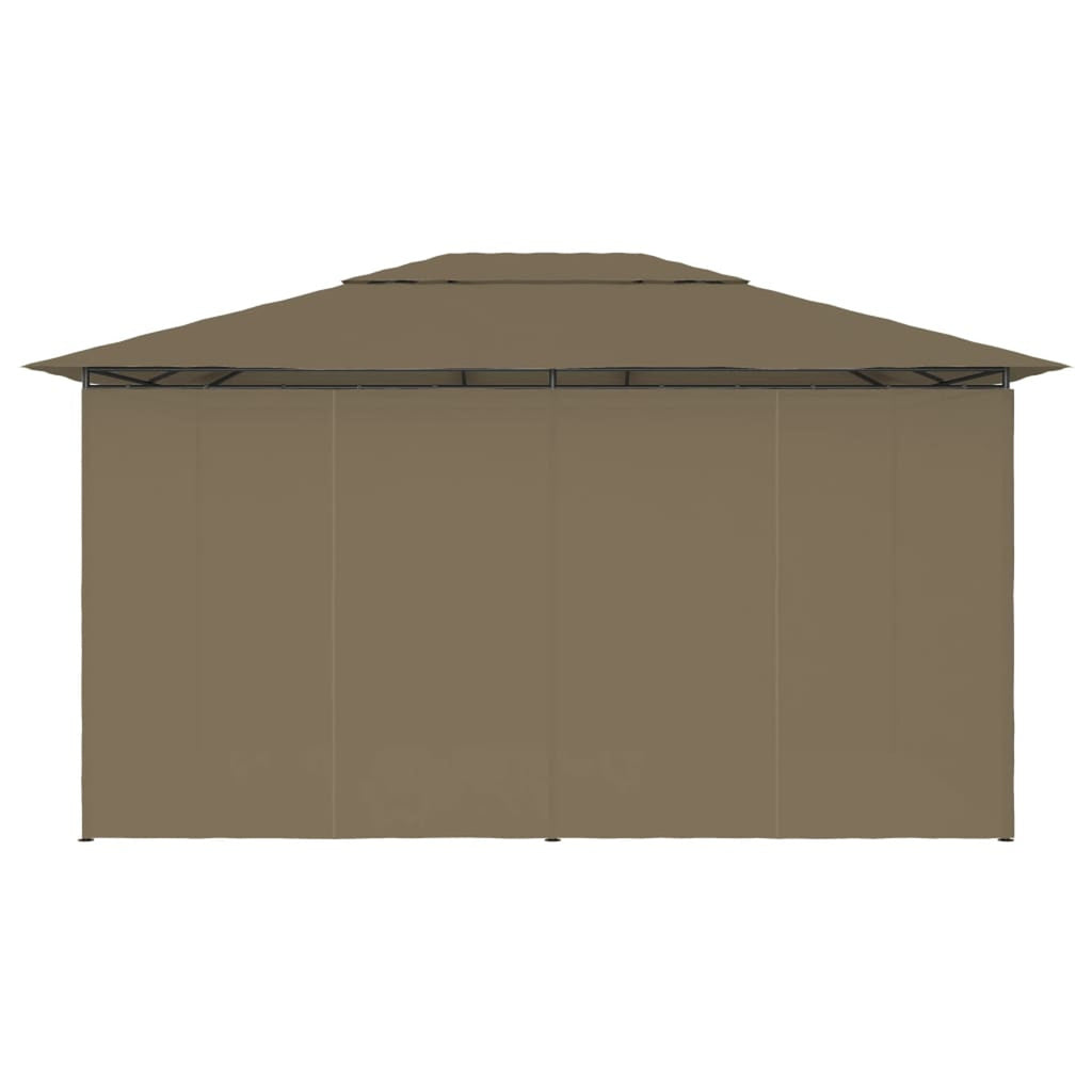 Garden Marquee with Curtains 13.1'x9.8' Taupe 0.6 ozft² S349