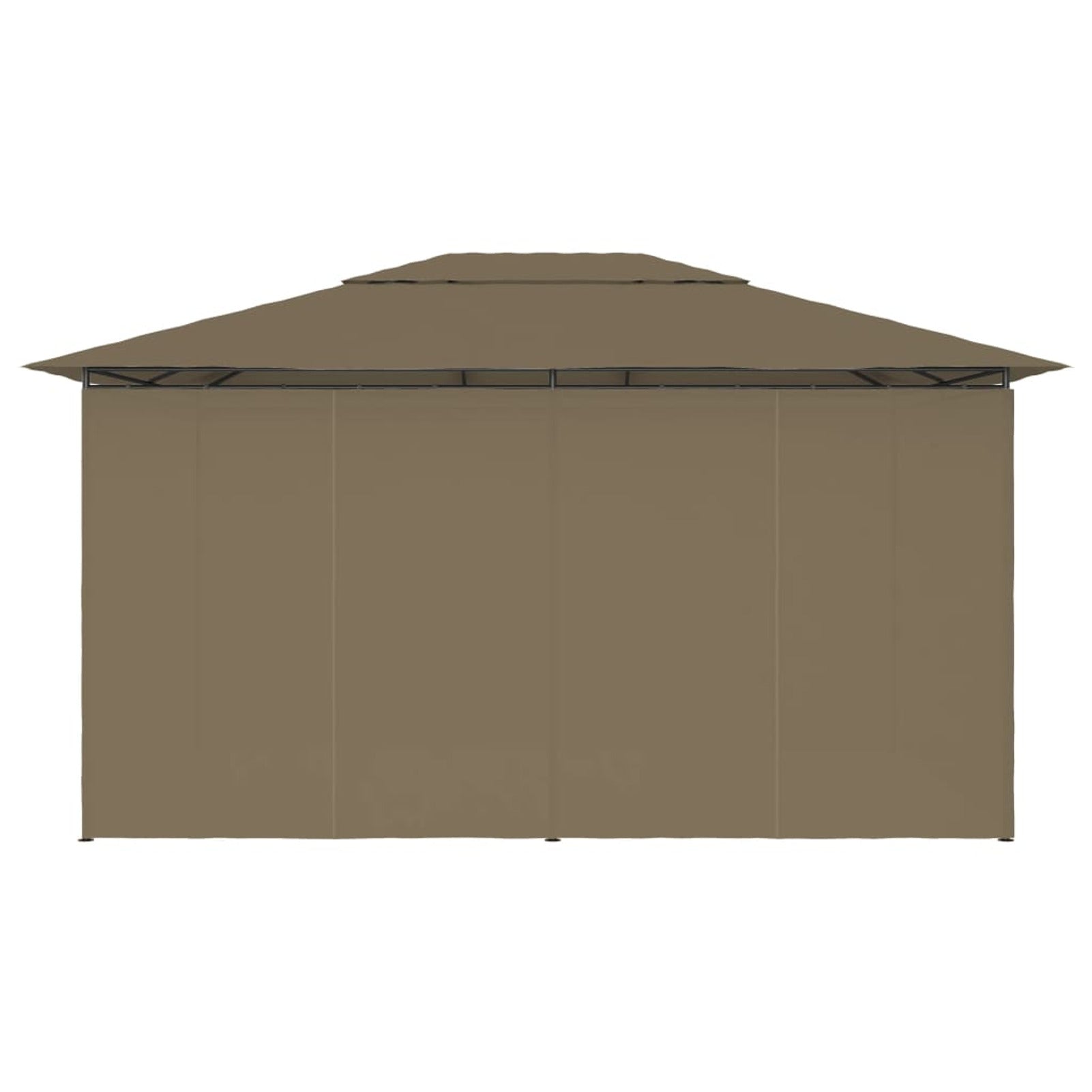 Garden Marquee with Curtains 13.1'x9.8' Taupe 0.6 ozft² S349