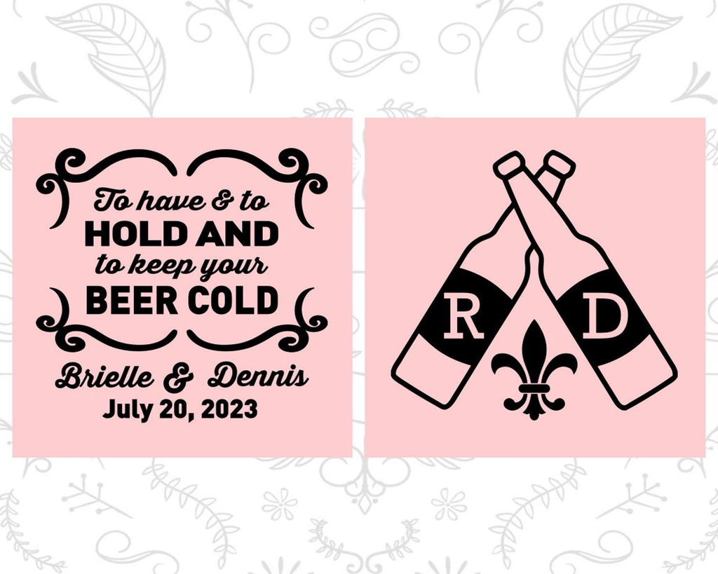 Custom Wedding Favor Can Coolers M959