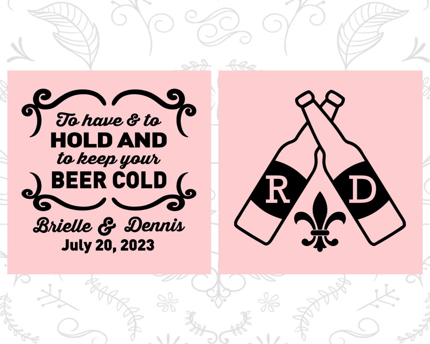 Custom Wedding Favor Can Coolers M959