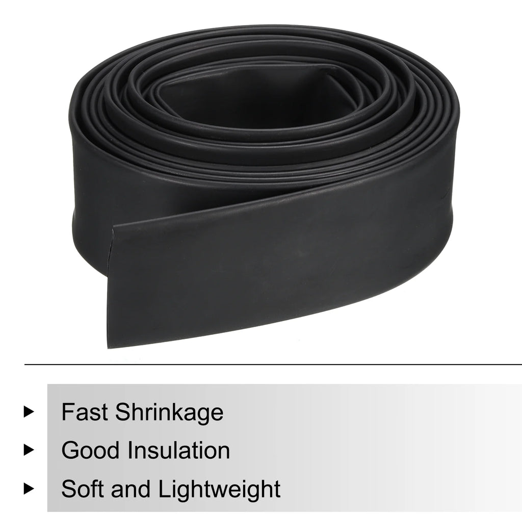 40mm Dia 16ft 4:1 Dual Wall Adhesive Lined Marine Waterproof Heat Shrink Tubing Black K679600