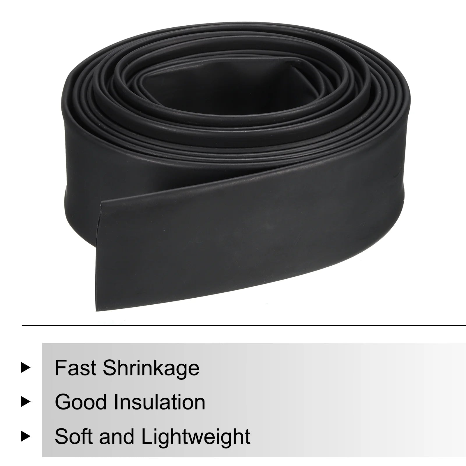 40mm Dia 16ft 4:1 Dual Wall Adhesive Lined Marine Waterproof Heat Shrink Tubing Black K679600