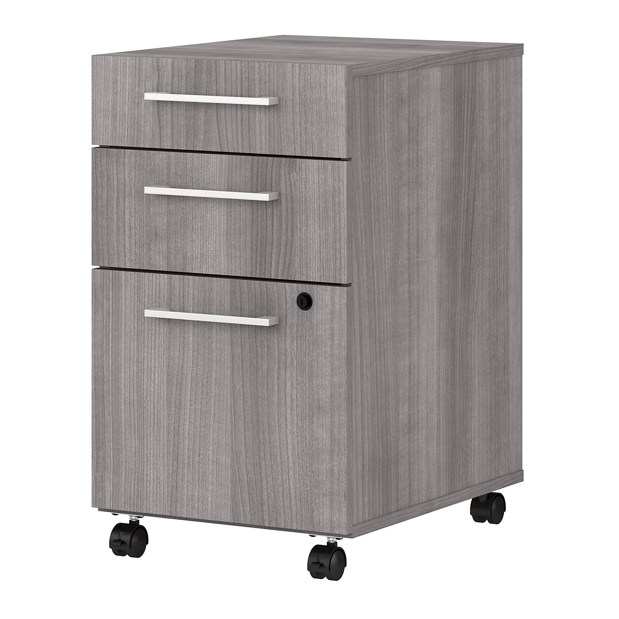 3 Drawer Mobile File Cabinet Platinum Gray Z934133