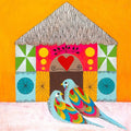 Colorful Lovebirds Canvas Art D184600