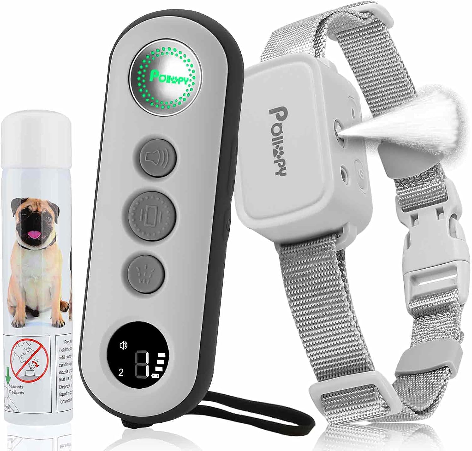 Citronella Dog Training Collar with Remote, 3 Modes & 3 Spray Levels, Spray/ Vibration/ Beep, Rechargeable, Pack of 2 E5690