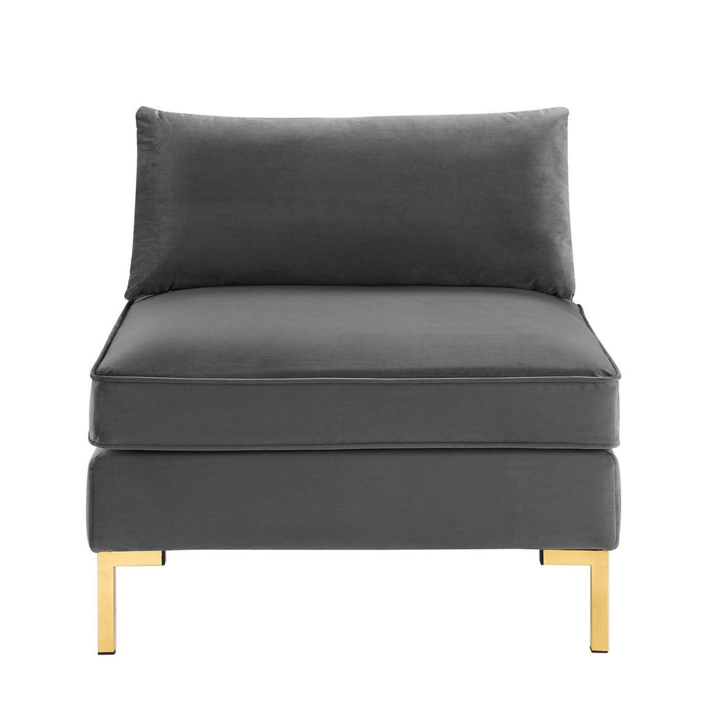 Pink Performance Velvet Armless Chair K6900