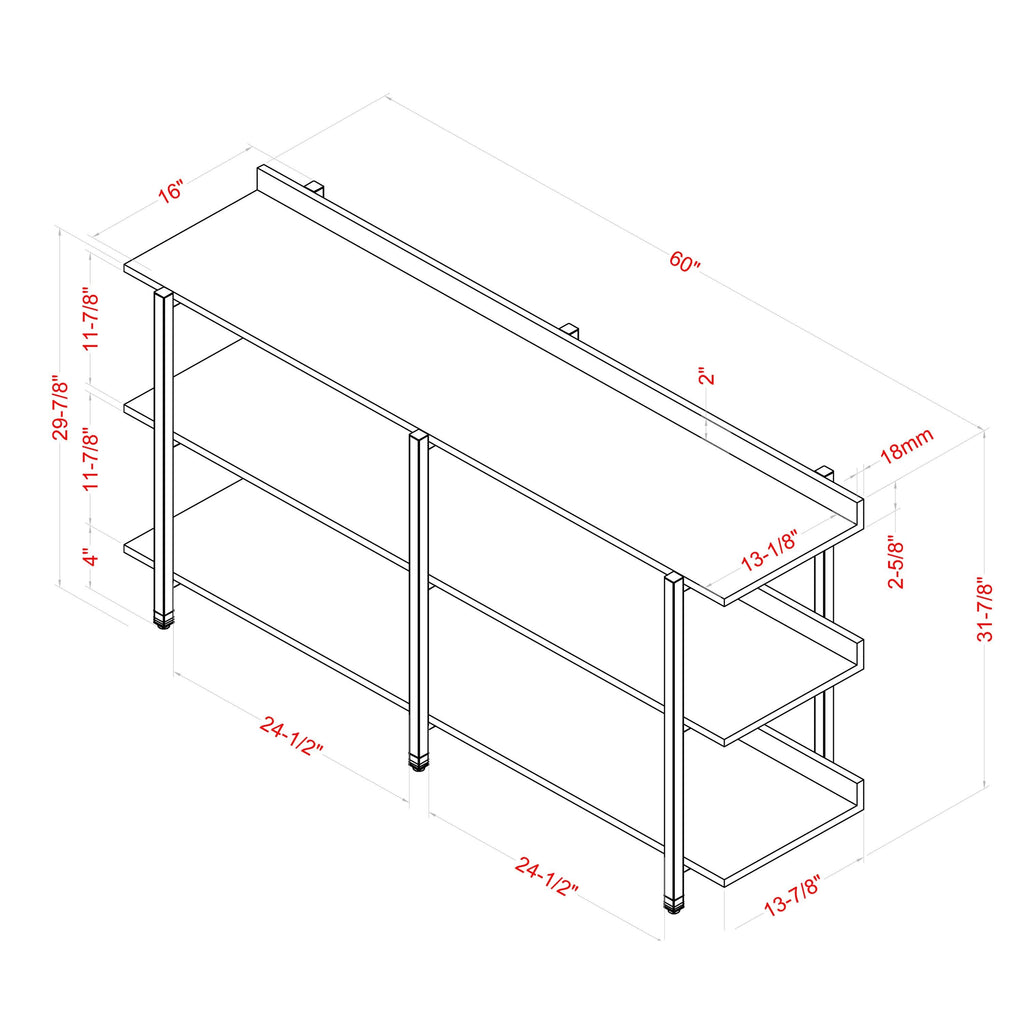 Gold Metal Wide Display Shelf K63457