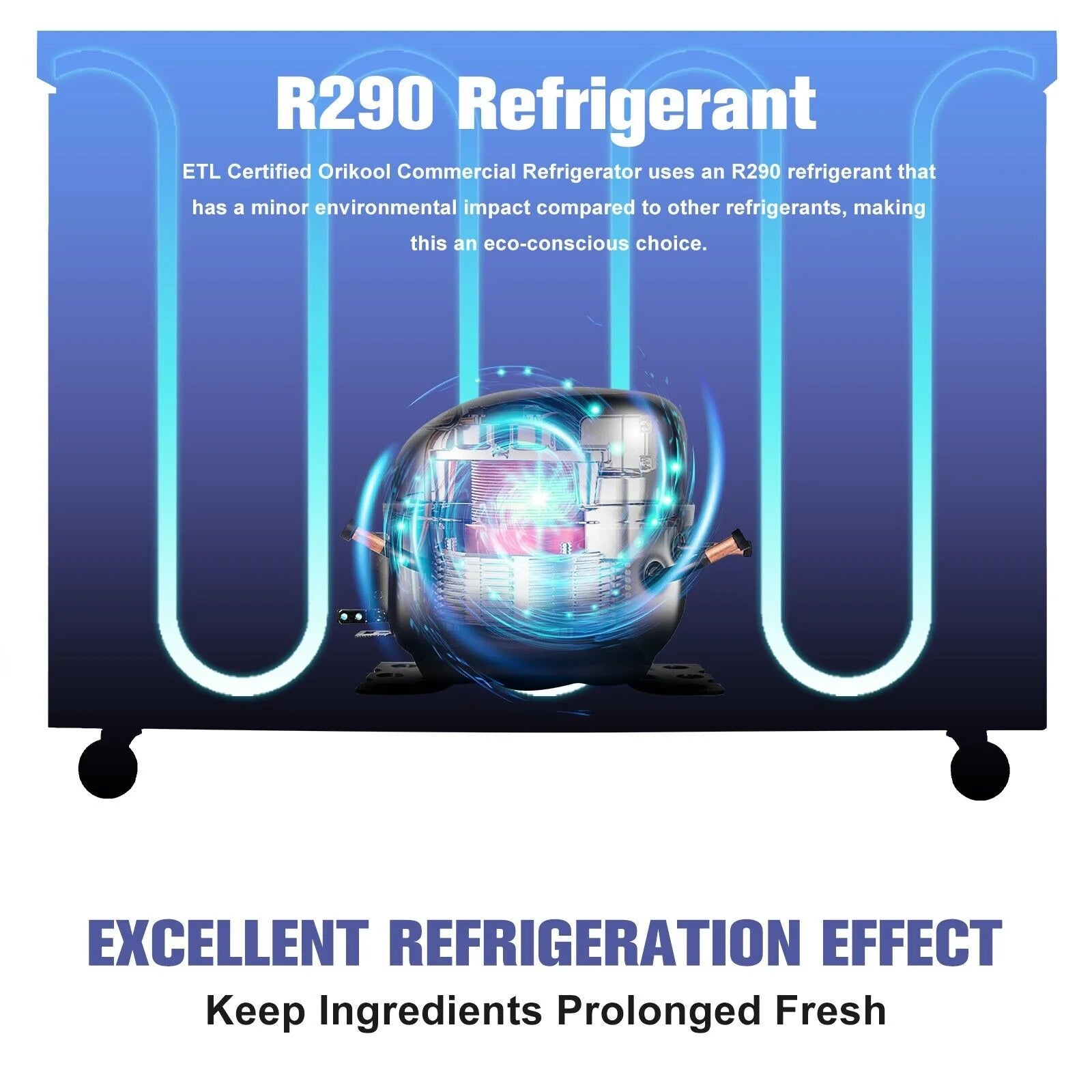 60" Commercial Stainless Steel Undercounter Work Top Refrigerator 18Cu.Ft F928