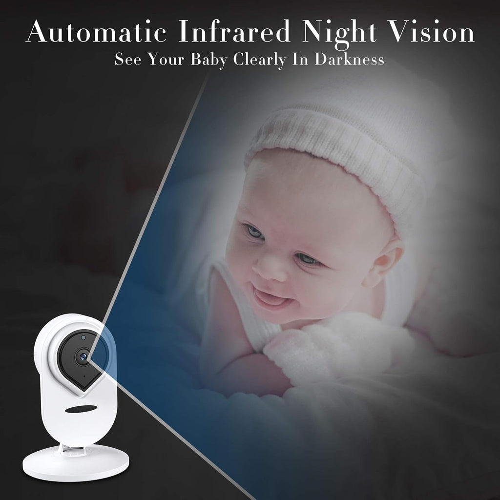 4.3 1080P HD Split-Screen Video Baby Monitor with 2 Cameras and Audio P96596