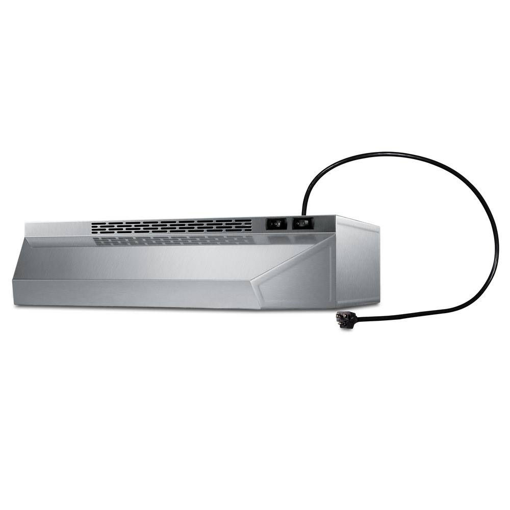 24 in. Under Cabinet Convertible Range Hood with Plug, Stainless Steel A83184
