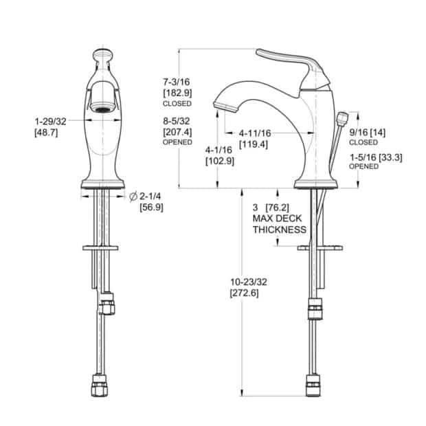 Single-Handle Bathroom Faucet in Tuscan Bronze V423734