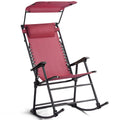 Red Folding Rocking Chair with Canopy U62154
