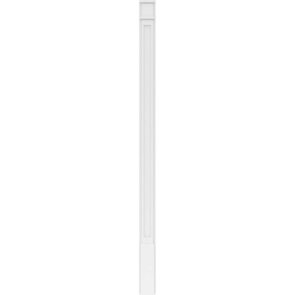 10x22W x 82x22H x 2x22P Flat Panel PVC Pilaster with Capital and Base (Pair) X741