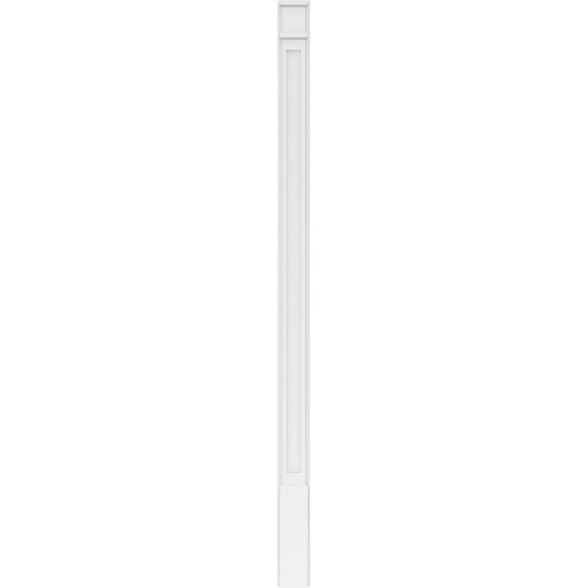 10x22W x 82x22H x 2x22P Flat Panel PVC Pilaster with Capital and Base (Pair) X741