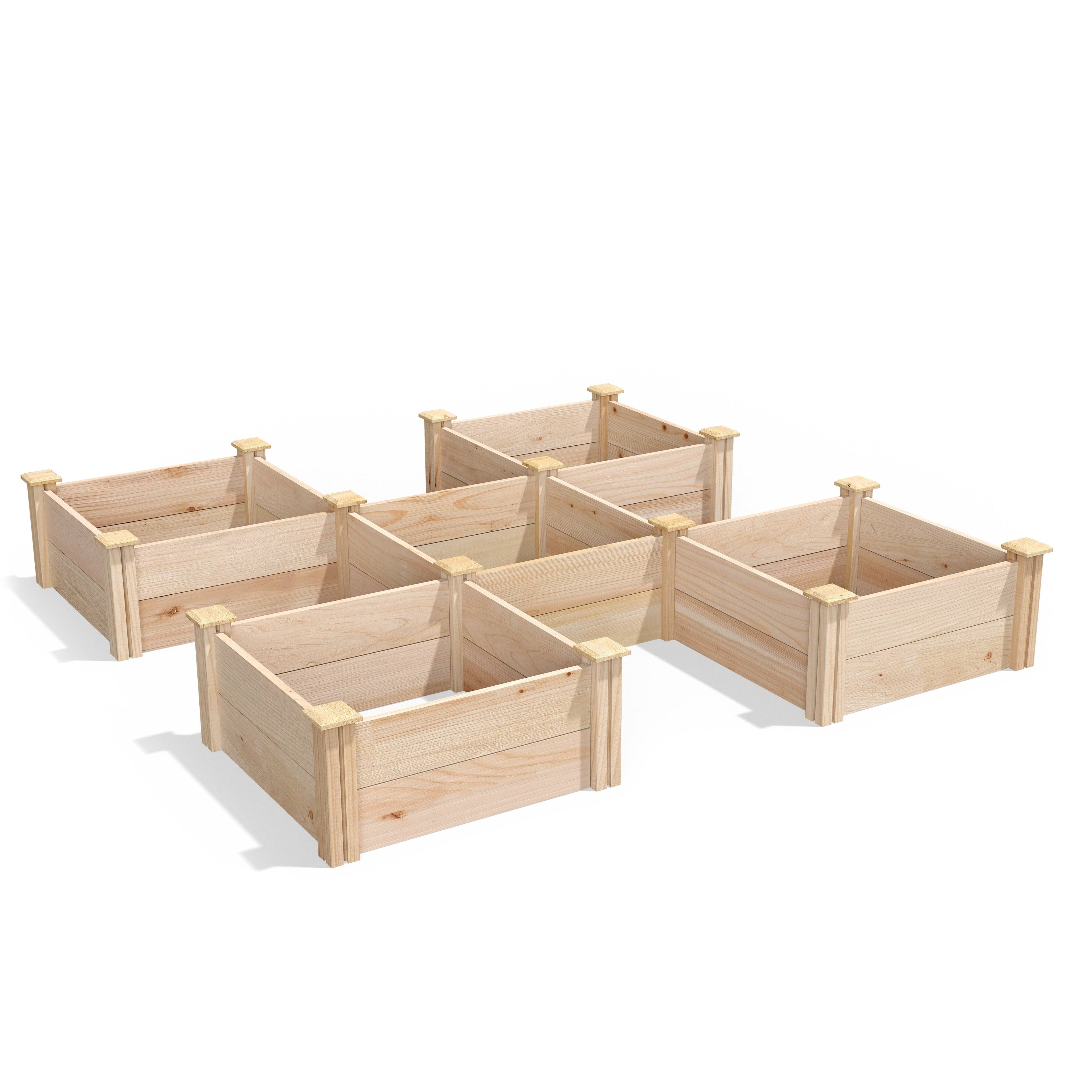 Cedar Raised Garden Bed 16 in x 8 ft x 11 in J7565