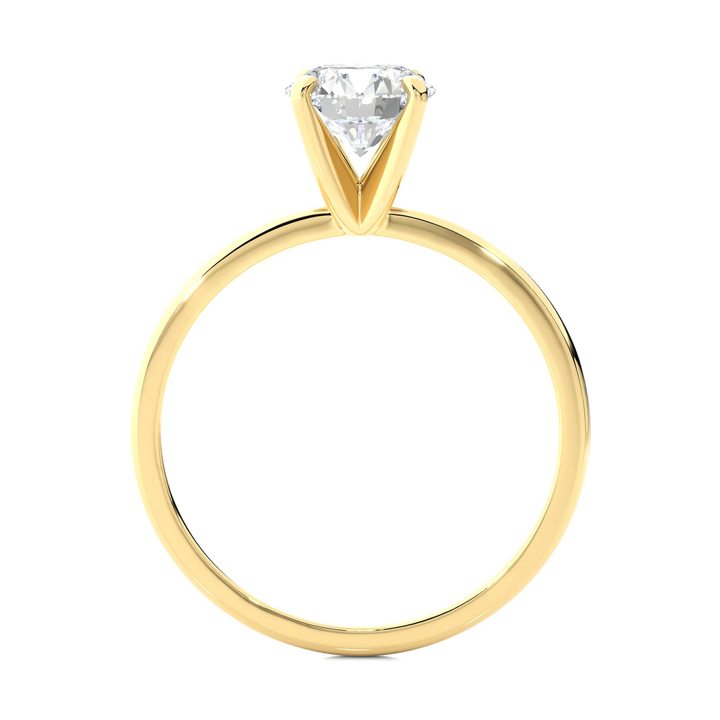 Classic Solitaire Engagement Ring in 14k Yellow Gold T272