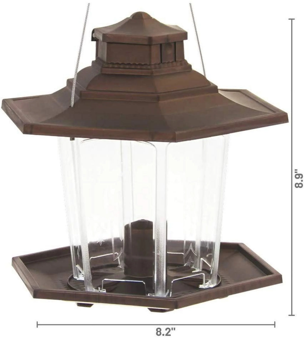 Brown Gazebo Wild Bird Feeder E901809