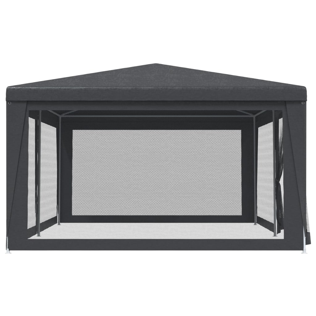 Party Tent with 6 Mesh Sidewalls Anthracite 19.7'x13.1' HDPE S545265