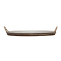 Stoneware Platter with Rattan Wrapped Handles, Reactive Glaze, White & Brown G257170
