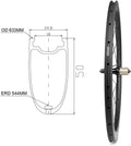 Carbon Wheels 700C Road Bike Wheelset Rim Brake Clincher Tubeless Ready G135729