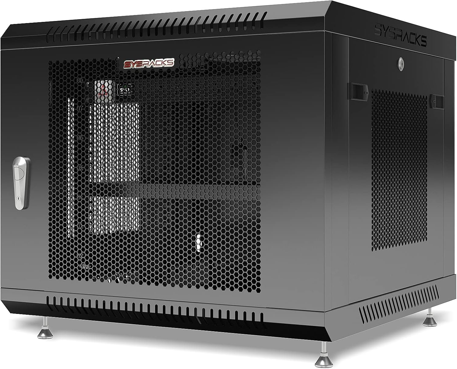 Locking Wall Mount Server Rack Cabinet 9U with Casters and Shelf D791
