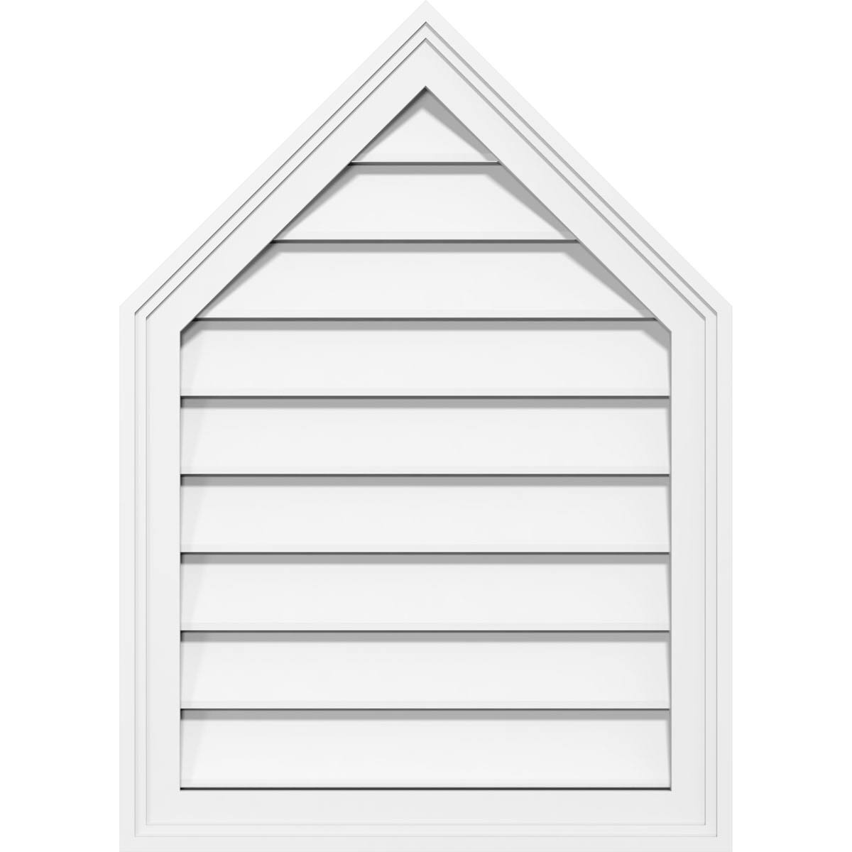 Peaked Top Surface Mount PVC Gable Vent O574