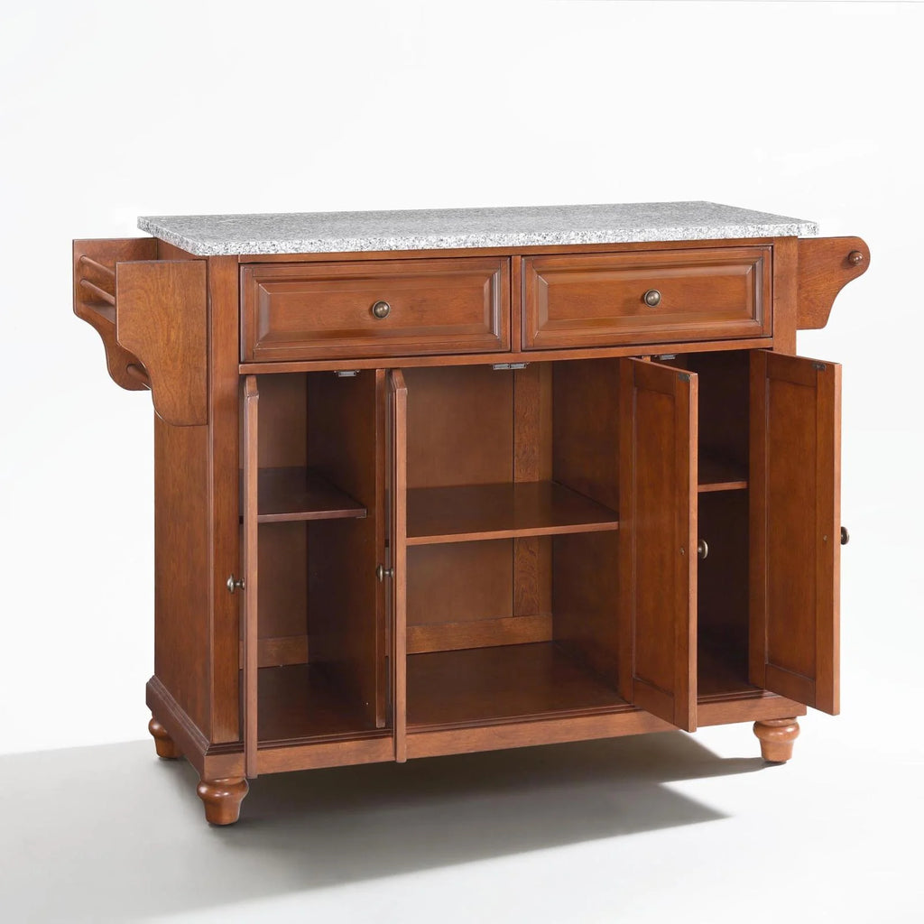 White/Gray Wood Kitchen Island X7808