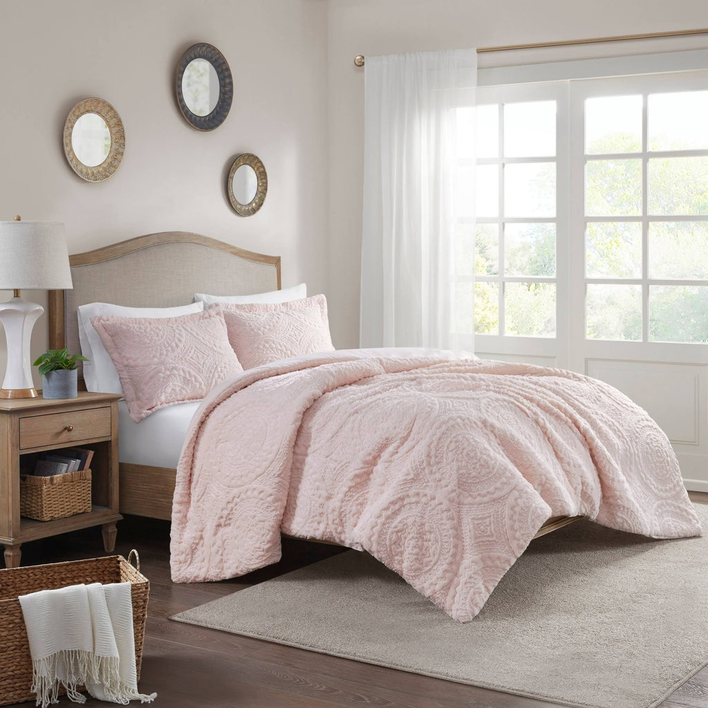 Blush King/Cal King Ultra Plush Comforter Mini Set L97502