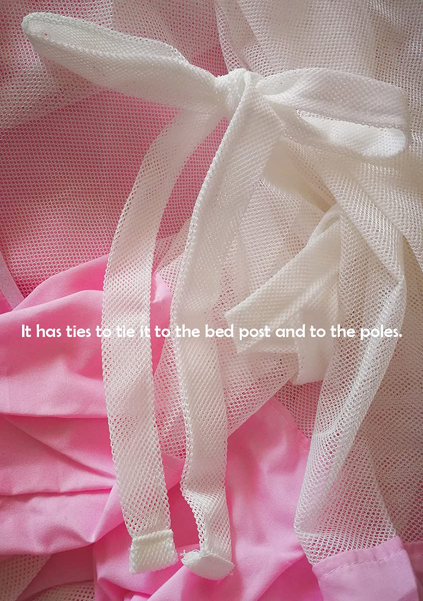Pink See Through Mesh Crib Tent G992