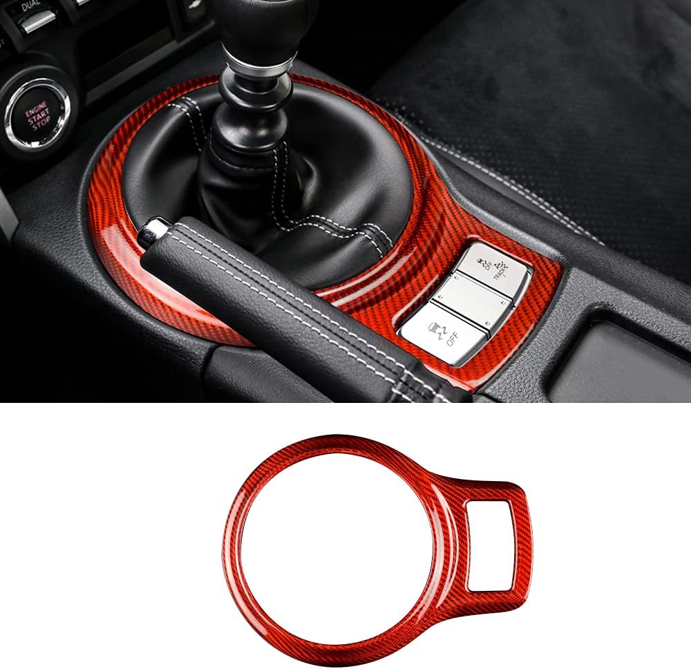 Carbon Fiber Gear Shift Panel Frame Cover Trim Sticker, Black R8673