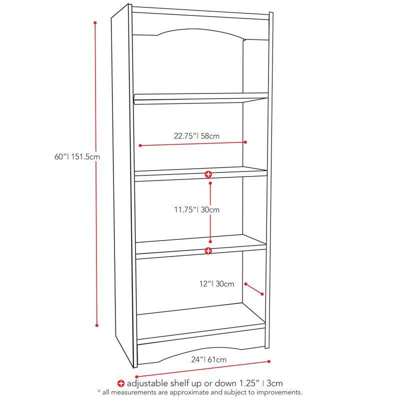 Midnight Black Tall Bookcase D6643
