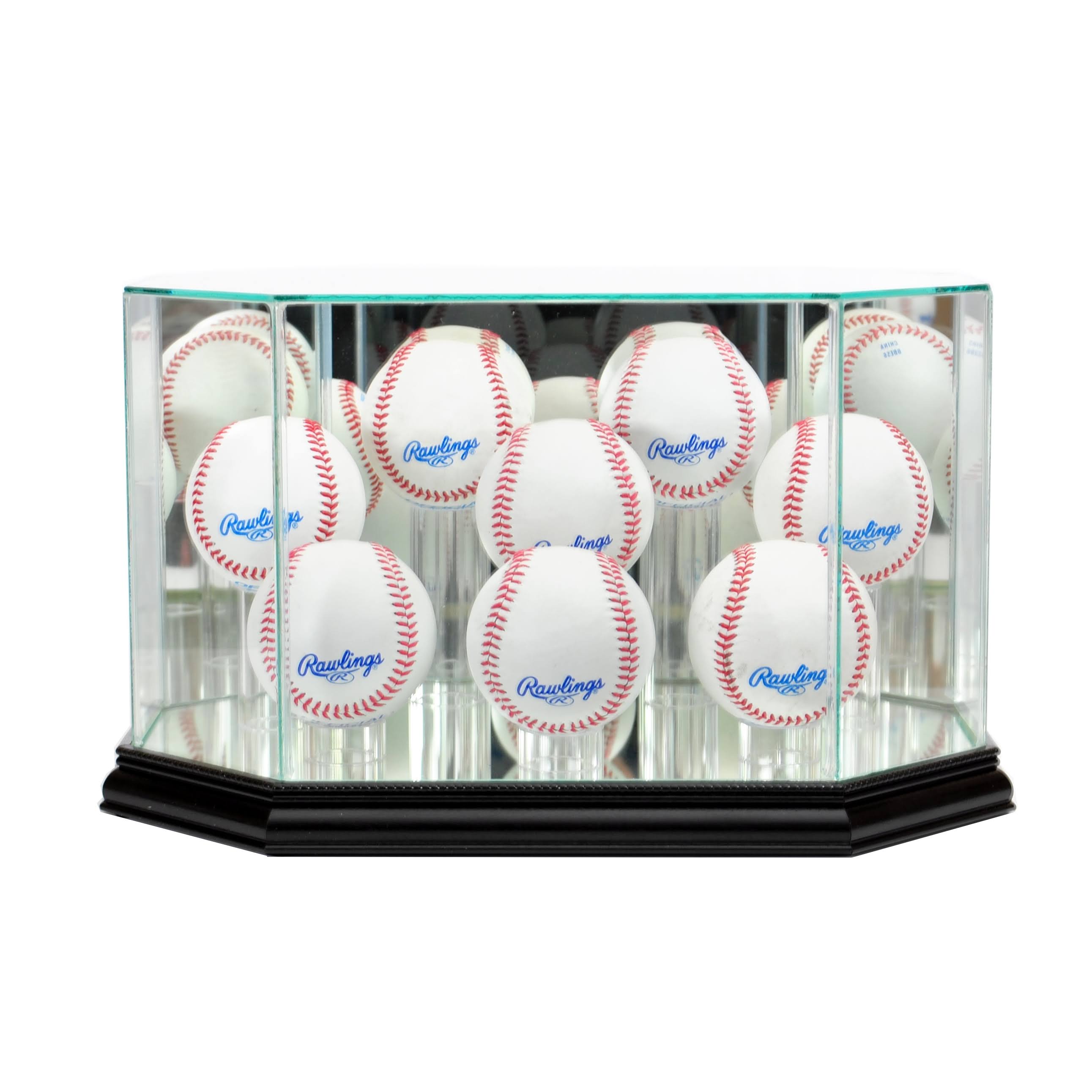 Black Octagon 8 Baseball Display Case B968017