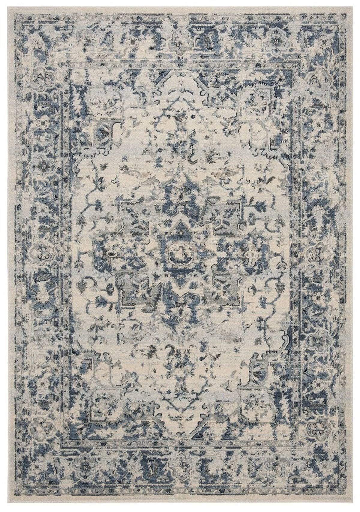 Ivory Navy 10 x 14 Rug P8301