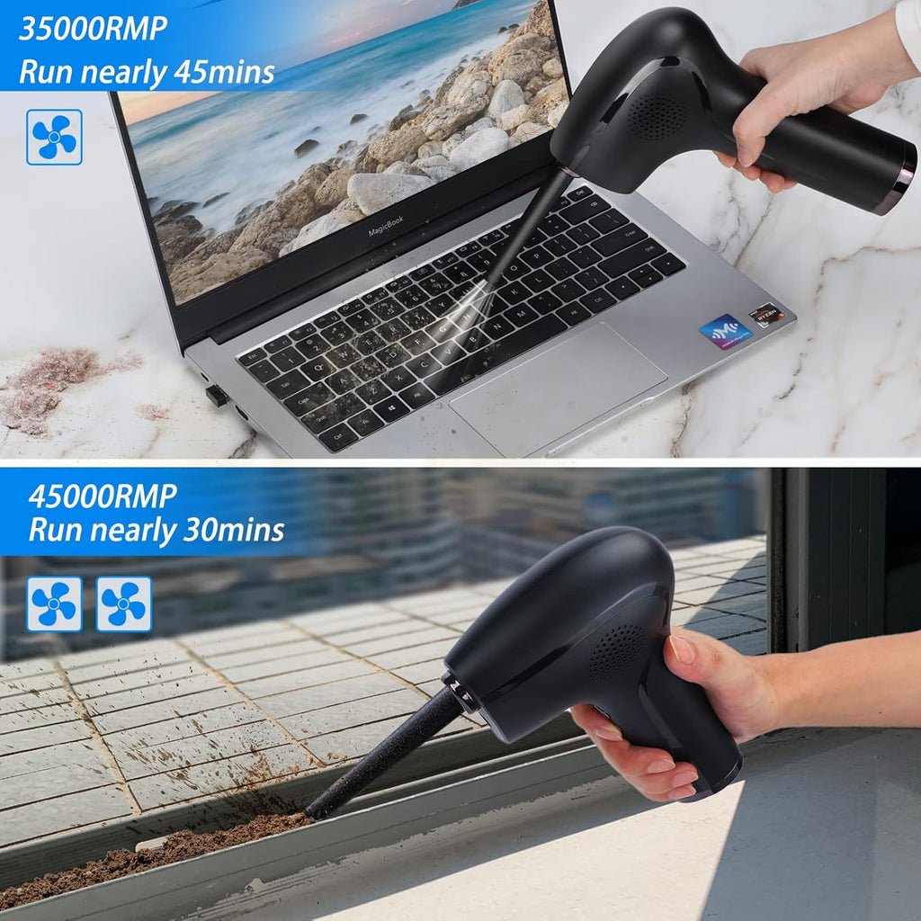 Cordless Electric Air Duster with LED Light, 6000mAh, Pack of 2 N330
