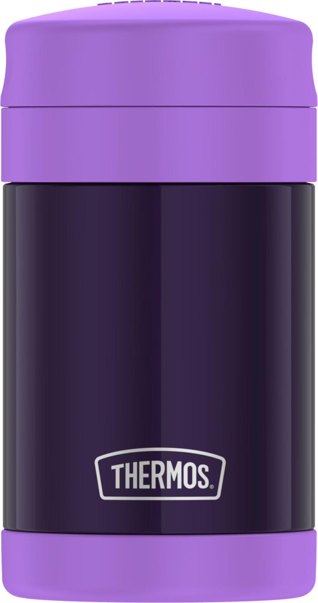 Purple 16 Ounce Vacuum Insulated Food Jar with Folding Spoon D2888