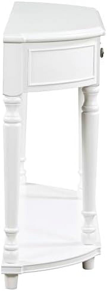 Navy Blue Wood Half Console Table with 3 Drawers A807851