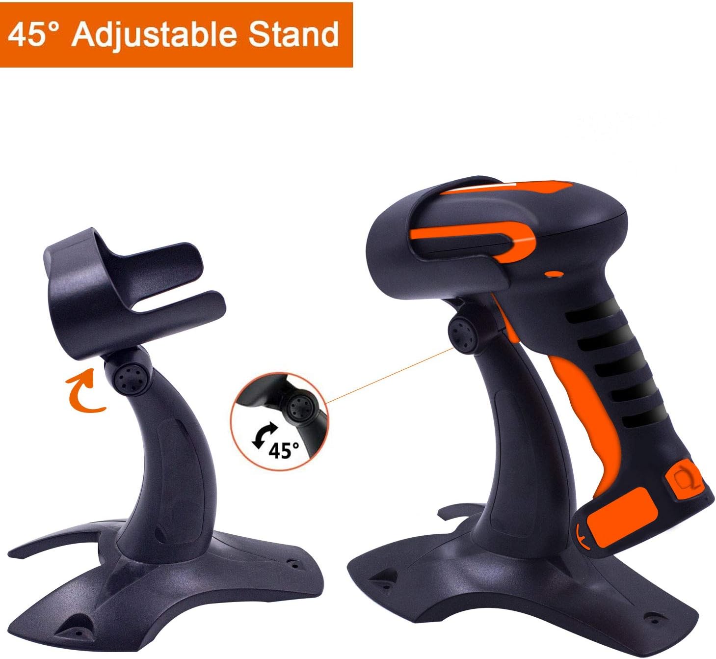 2D Bluetooth Barcode Scanner with Stand, Pack of 2 G561451