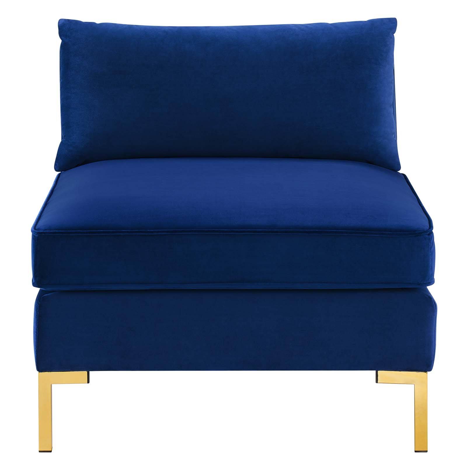 Pink Performance Velvet Armless Chair K6900