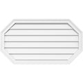 Horizontal Elongated Octagon Surface Mount PVC Gable Vent I86363