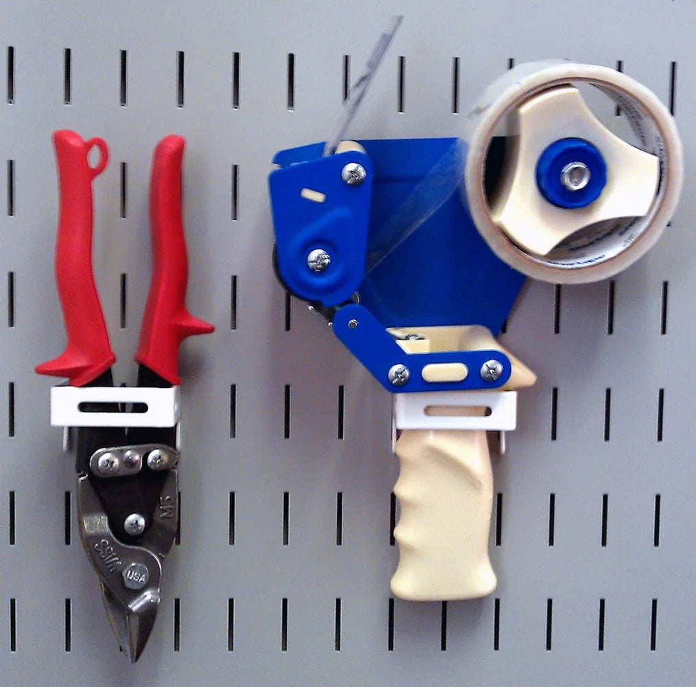 White Slotted Metal Pegboard Hook Kit P86510