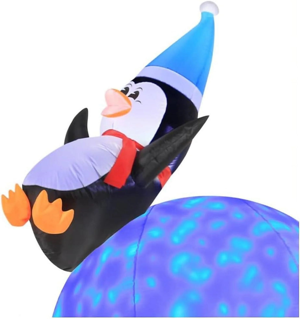 6 Foot Inflatable Penguins With Swirling Lights O610